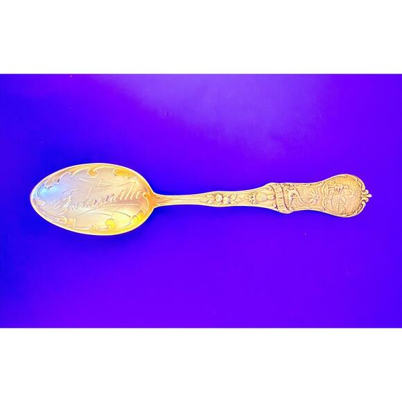 Historical SOUVENIR SPOON Jacksonville Florida STERLING SILVER Alligator Palm - Picture 2 of 10